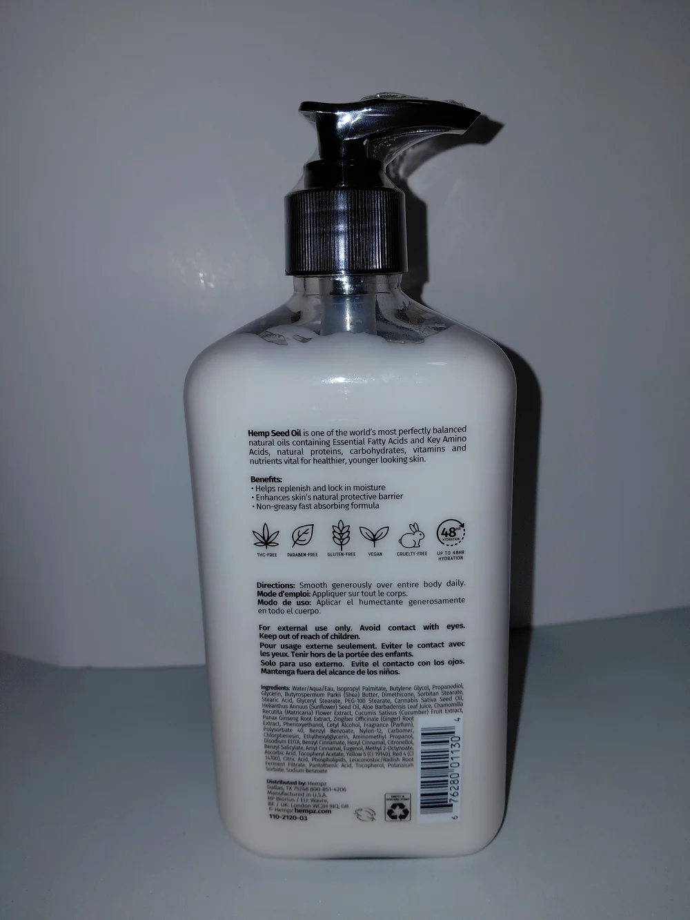 Hempz Original Herbal Body Moisturizer White NWT